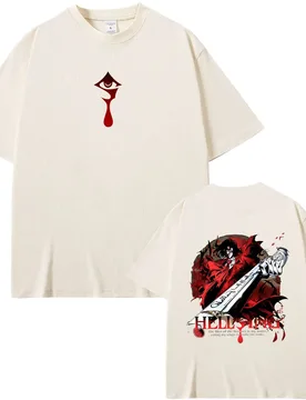 Anime Hellsing Vampire Alucard Graphic T-shirt Male Fashion Vintage Streetwear Men Women Causal Oversized Crewneck T Shirts Tops - Aliexpress - FashionsVida