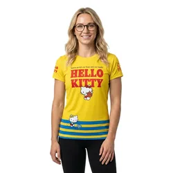 Hello Kitty Sports Short Sleeve T-shirt Yellow / Blue L Women