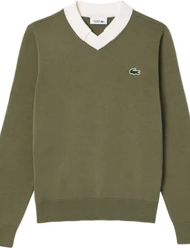 Pullover mit Kragen, khaki 44 - Lacoste - FashionsVida