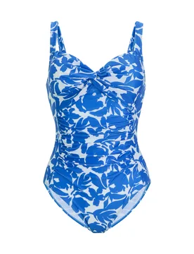 Womens/ladies Sakari Fleur Bloom Tummy Control One Piece Swimsuit (Blue) - Size 22 Uk - Regatta - FashionsVida