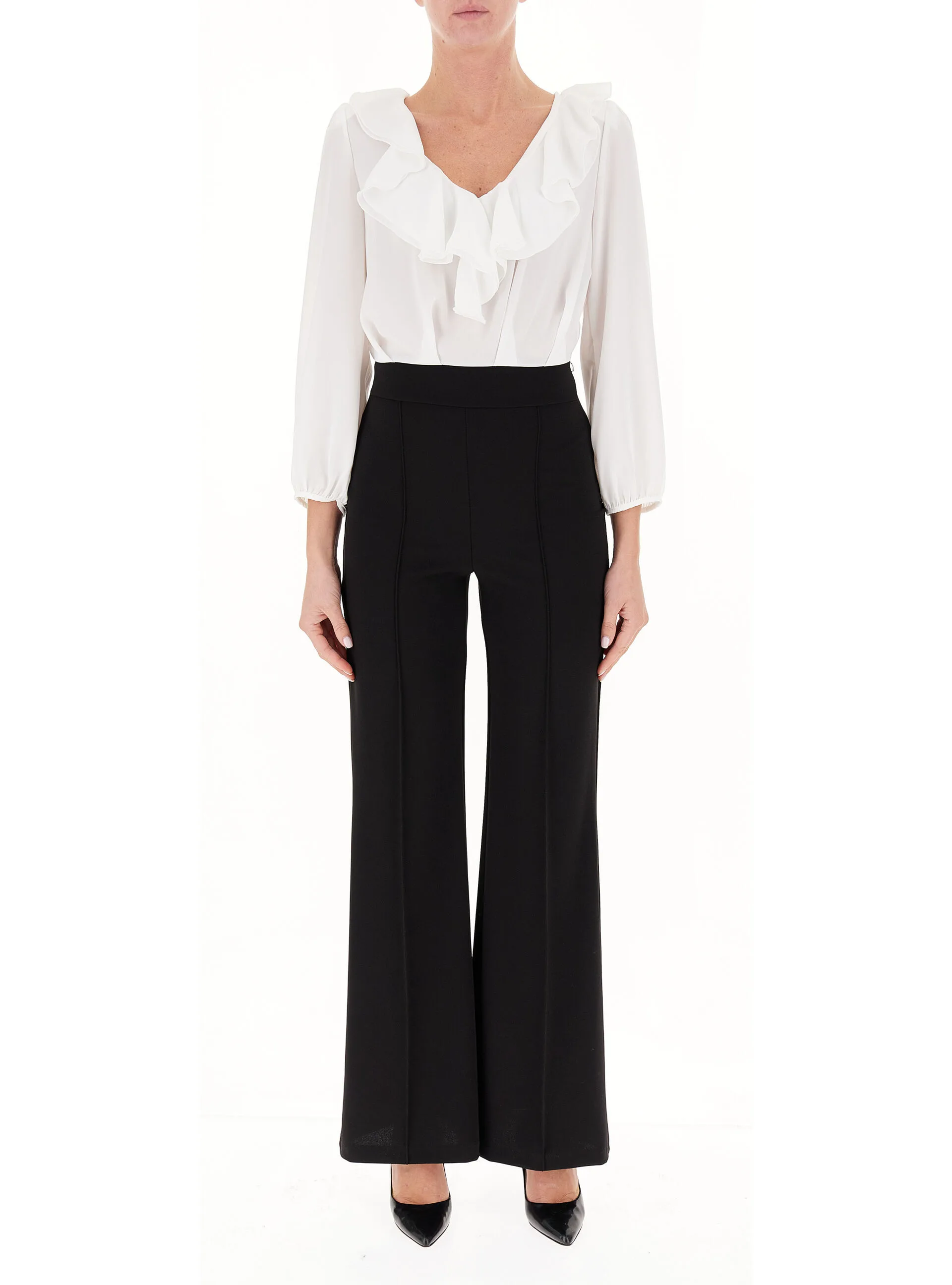 Jumpsuit Scollo V BIANCO S - Rinascimento - FashionsVida