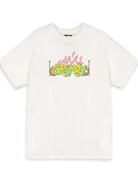 Maglietta A Maniche Corte Jurassic Proud White L - Grimey - FashionsVida