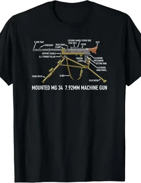 MG 34 Machine Gun Tripod Men T-Shirt Short Sleeve Casual 100% Cotton T Shirt - Aliexpress - FashionsVida