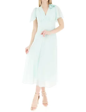 Abito con inserto VERDE ACQUA S - Rinascimento - FashionsVida