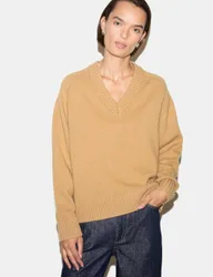 Wool Rich V-Neck Jumper Camel female