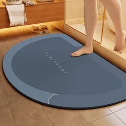 Pieza Alfombra de baño super absorbente y antideslizante, diseño de diatomita de secado rápido para ducha, bañera, lavandería, entrada, inodoro y