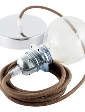 Cables Lampe Suspendue Pendel Pour Abat-jour Rc13 Diy 2 M Brown / Chrome Plated One Size - Creative - FashionsVida