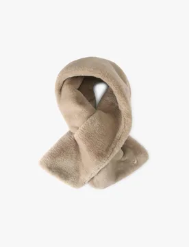 Carvela Faux Fur Scarf Beige female - Carvela - FashionsVida