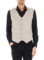 GRAN SASSO Gilet in lana SABBIA 50