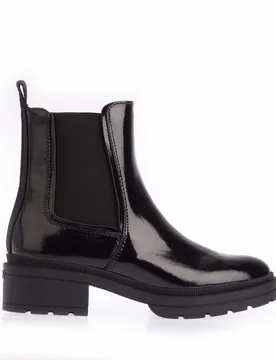Womens Iggie Patent Chelsea Boots In Black - Size Uk 3 - Rocket Dog - FashionsVida