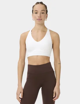 Power Pulse Medium Support Sports Bra XS-XL Soft White female - Sweaty betty - FashionsVida
