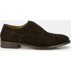 Zapatos de cordones de hombre en piel con puntera recta