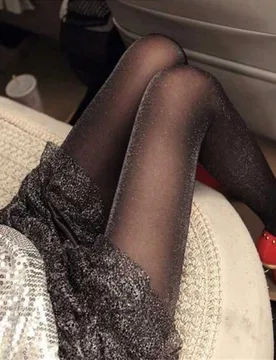 Pieza Medias brillantes con perlas y brillo para mujer, cómodas L-XXL (seis pares) - Shein - FashionsVida