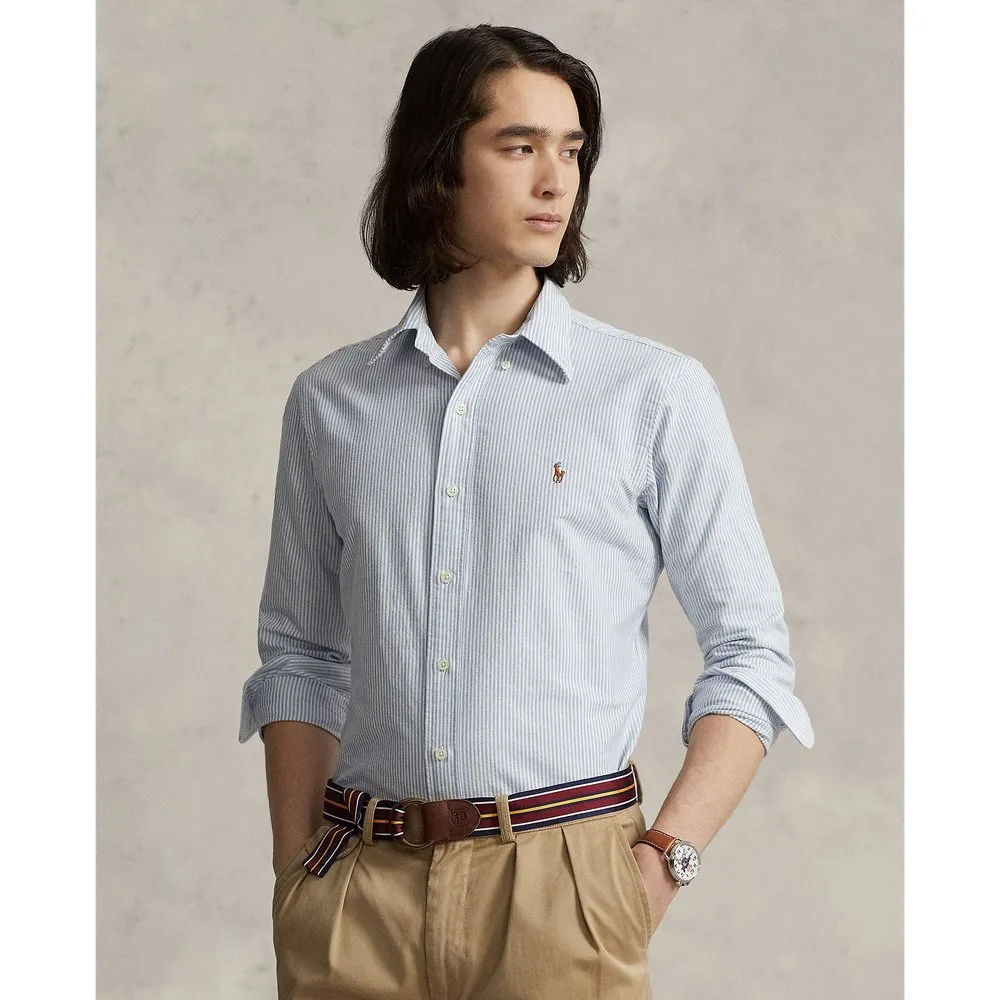 Camisa de hombre oxford azul - Polo Ralph Lauren - FashionsVida
