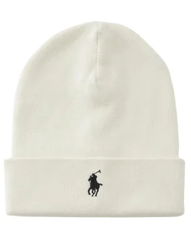 Polo Cotton Knit Beanie Stone Pebble Stück Unisex - Ralph Lauren - FashionsVida
