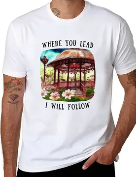 Gazebo at Town Square - Big Flowers - Where You Lead I Will Follow - Gilmore T-Shirt cotton tshirt 100% T-Shirt - Aliexpress - FashionsVida