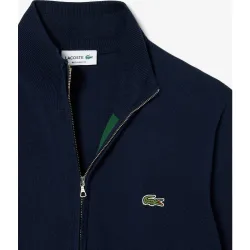 Jersey de hombre de cuello alto de algodón con cremallera