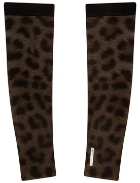 Manchettes de trail/running - Race Sleeves Dark Leopard - Taille 36-40 - Marron - SOAR - FashionsVida