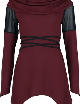 Langarmshirt - Celtic Blessing - S bis XXL - für Damen - Größe L - bordeaux - Frauen - female - Black Premium by EMP - FashionsVida