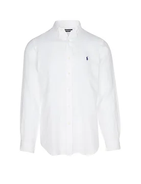 Camisa de lino Custom Fit blanco S - Ralph Lauren - FashionsVida