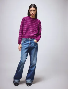 Jersey rayas de lentejuelas mujer - Green Coast - FashionsVida
