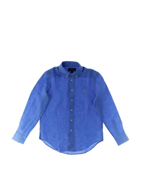 Camicia in lino POLO BOYS BLU CHIARO M - Ralph Lauren - FashionsVida