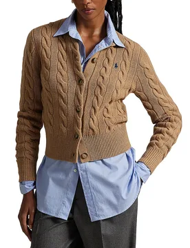 POLO Strickjacke camel XS Damen - Ralph Lauren - FashionsVida