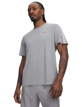 T-shirt à Manches Courtes Tech Taping Gray / Pink Frenzy S - Under armour - FashionsVida