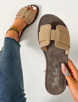 Zapatos planos tipo sandalias estilo coreano casual para mujer, sandalias de verano para uso al aire libre con punta abierta, primavera otoño verano, - Shein - FashionsVida