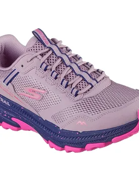 Go Altitude 2.0 Rav Trail Running Shoes Mauve Leather / Pink Trim UK 3 Women - Skechers - FashionsVida