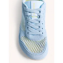 Zapatillas deportivas de mujer de piel monocolor y rejilla barefoot