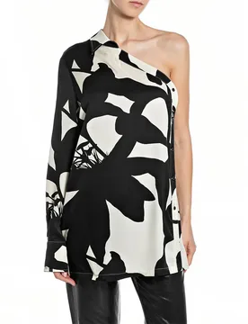 Chemise à Manches Longues W2176 .000.75100 Butter / Black M - Replay - FashionsVida
