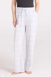 Womens Flannel Lounge Pants - Grey - Grey - Size: 22
