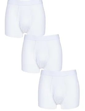 Pack White 95% Modal Hipster Trunks Men's Large - - White - Size: Large - Pringle - FashionsVida