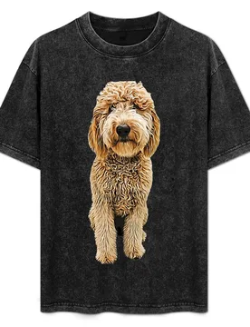 Labradoodle Golden Doodle T-Shirt Simple Line Art Print Tee - Aliexpress - FashionsVida