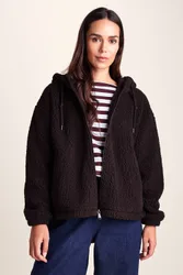 Women's 'Olivia' Sherpa Fleece Sweatshirt in Chocolate Size: 10 - Chocolate - Size: 10