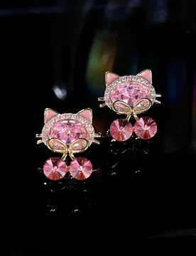Exquisite Lucky for Women Fashionable Versatile Super Fairy Sweet High-end Light Luxury Earrings Cute Cat - Aliexpress - FashionsVida