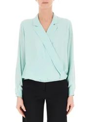 Blusa collo revers ACQUAMARINA 40