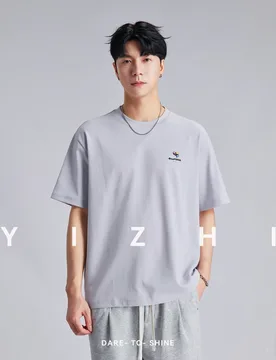 Men Minimalist Balloon Print Short Sleeve T-Shirt Summer Crew Neck Loose Skin-Friendly Breathable Versatile Commuter Casual Top - Aliexpress - FashionsVida