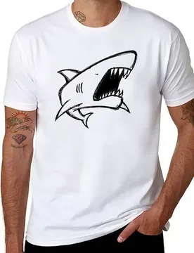 Shark! T-Shirt t shirt men 100% cotton luxury brand funny t shirts cotton T-Shirt - Aliexpress - FashionsVida