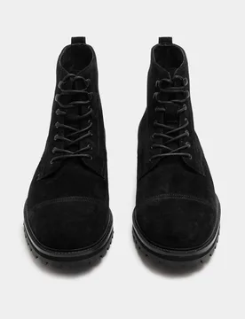 Suede Toe Cap Boots Black male - Autograph - FashionsVida