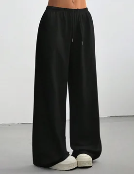 Pantalones de chándal casuales de unicolor con cordón en la cintura, para graduación, maestros y vuelta al colegio XXS - Shein - FashionsVida