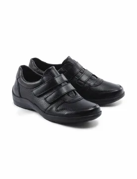 Hirschleder-Klettslipper - Schwarz - female - Size: 39 - Avena - FashionsVida