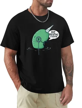 Evil Narwhal Favors Global Warming T-Shirt Big and Tall Loose Fit T-Shirt - Aliexpress - FashionsVida
