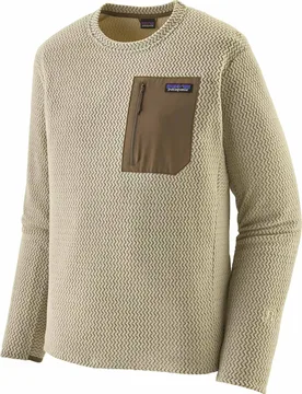 Polaire manches longues - M's R1 Air Crew Pelican - Taille L - Beige - Patagonia - FashionsVida
