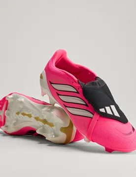 Scarpe da calcio Predator League Fold-Over Tongue Firm Ground 42 2/3 Solar Turbo / Thermal Chrome / Core Black - Adidas - FashionsVida