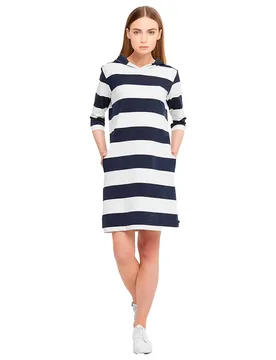Vestito Midi A Maniche Lunghe Ronja Sr Navy / Pearl XS - Sea Ranch - FashionsVida