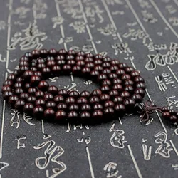 Same material as Indian - , each is authentic. Small-leaf rosewood bracelet, bead diameter 6MM
