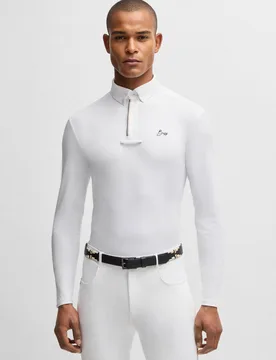 Equestrian Herren Turniershirt NICK white L - BOSS - FashionsVida