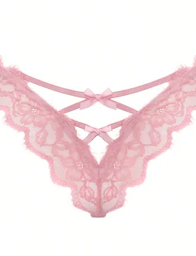 Bragas de encaje y malla sexy para mujer S - Shein - FashionsVida